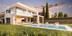 New development in Marbella, nice Villas with views over golf course and sea