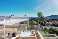 Property in Spain, New townhouse sea views from bulder in La Nucia,Costa Blanca,Spain