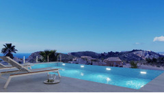 Property in Spain, New luxury villa sea views from builder in Cumbre del Sol,Costa Blanca,Spain